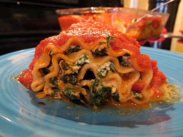 spinach ricotta lasagna roll-ups recipe